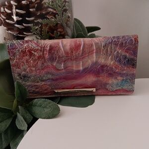 Brahmin Iridescent Pink and Purple Wallet